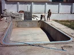 construção piscina